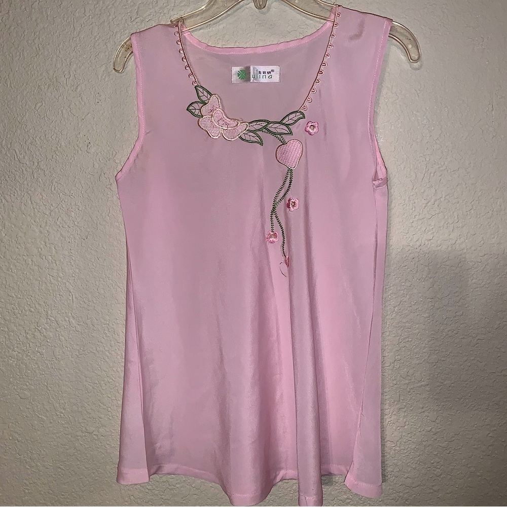 Pink Pajama Lingerie Top